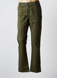 Pantalon chino stretch taille normale vert VIRTUE homme