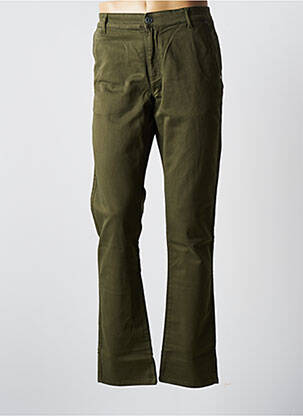 Pantalon chino stretch taille normale vert VIRTUE homme