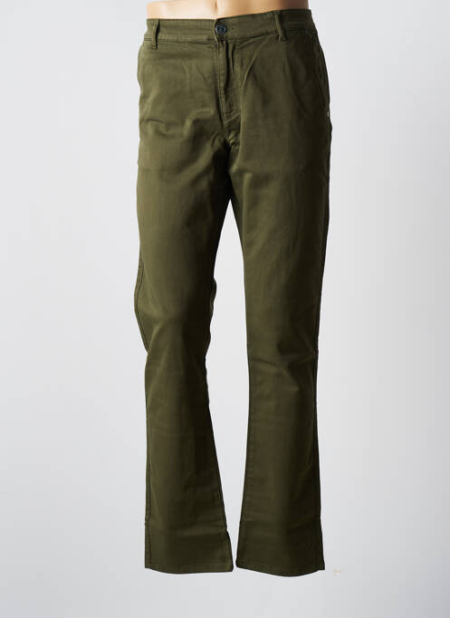 Pantalon chino stretch taille normale vert VIRTUE homme