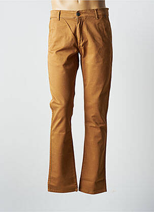 Pantalon chino stretch taille normale marron VIRTUE homme