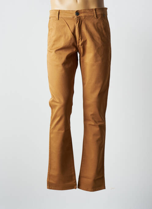 Pantalon chino stretch taille normale marron VIRTUE homme