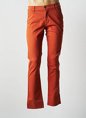 Pantalon chino stretch taille normale orange VIRTUE homme