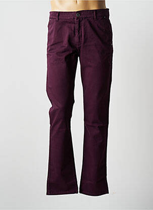Pantalon chino stretch taille normale violet VIRTUE homme