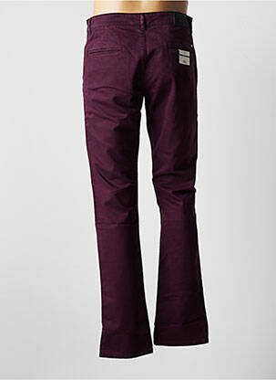 Pantalon chino stretch taille normale violet VIRTUE homme