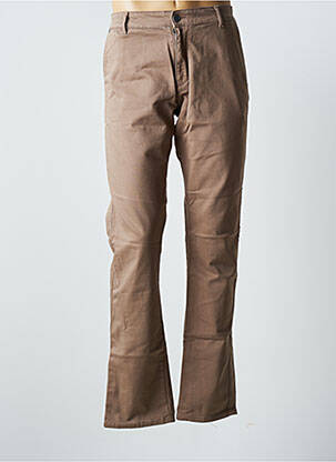 Pantalon chino stretch taille normale marron VIRTUE homme