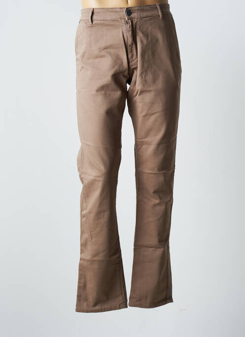 Pantalon chino stretch taille normale marron VIRTUE homme