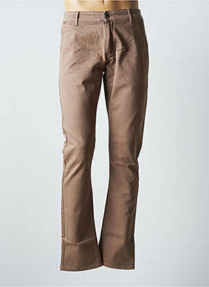 Pantalon chino stretch taille normale marron VIRTUE homme