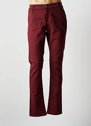 Pantalon chino stretch taille normale rouge VIRTUE homme