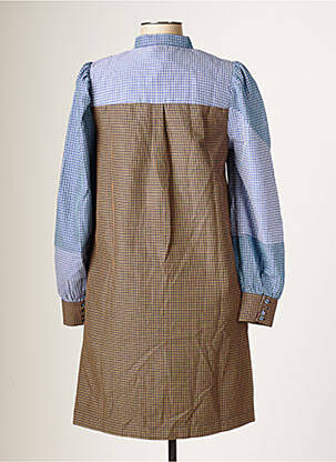 Robe mi-longue manches longues manches longues marron NUMPH femme