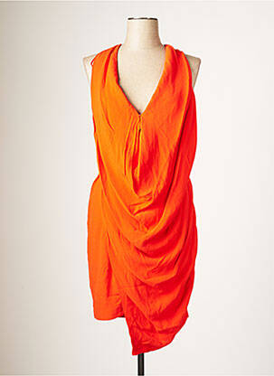 Robe mi-longue sans manche sans manche orange GEORGIA MORGAN femme