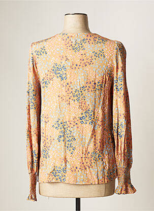 Chemisier imprimé fleurs manches longues beige NUMPH femme