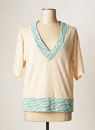 Top manches courtes manches courtes beige DIXIE femme