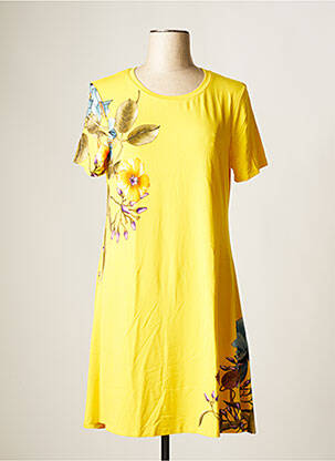 Robe mi-longue jaune DESIGUAL pour femme
