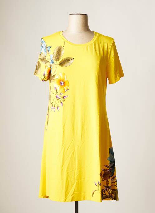 Robe mi-longue jaune DESIGUAL pour femme