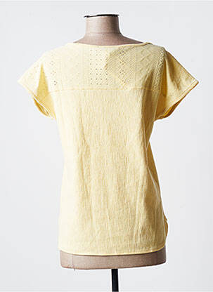 Top stretch manches courtes jaune GARCIA femme