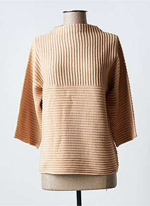 Pull maille fine manches 3/4 beige NUMPH femme
