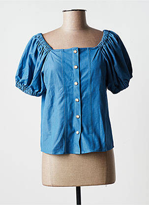 Chemisier manches courtes manches courtes bleu NUMPH femme