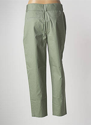 Pantalon chino fermeture zippée sous rabat boutonné taille normale vert NUMPH femme