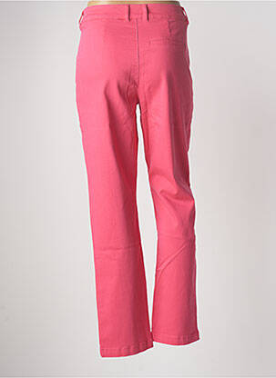 Pantalon droit fermeture zippée sous rabat boutonné taille normale rose GARCIA femme