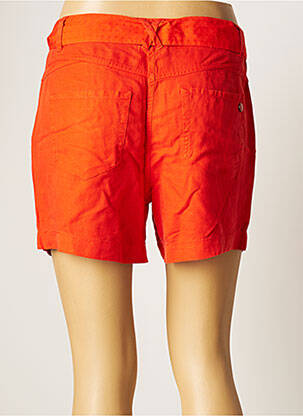 Short fermeture zippée sous rabat boutonné taille haute orange FREEMAN T.PORTER femme