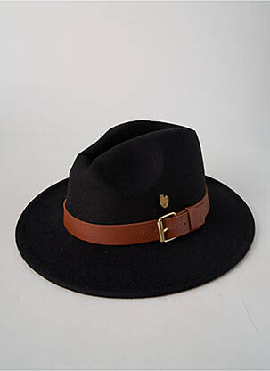 Chapeau tissage feutre noir VL COLLECTION femme