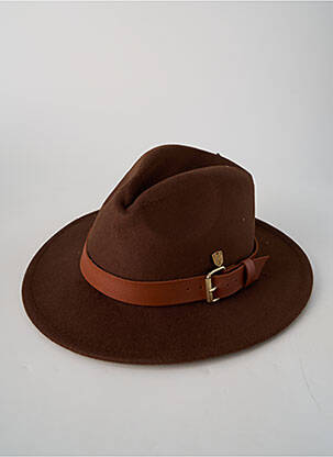Chapeau tissage feutre marron VL COLLECTION femme