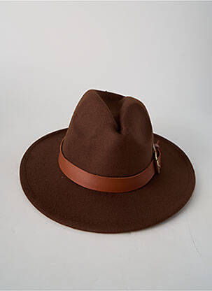 Chapeau tissage feutre marron VL COLLECTION femme