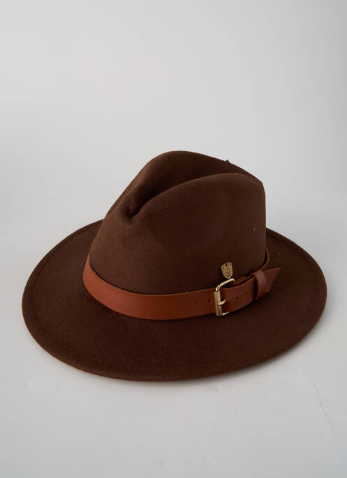Chapeau tissage feutre marron VL COLLECTION femme
