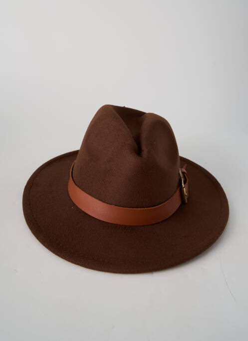 Chapeau tissage feutre marron VL COLLECTION femme