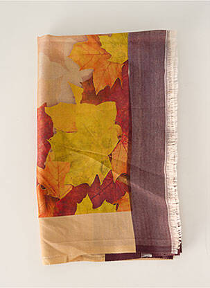 Foulard effet matière satinée marron VIA LORENZO femme
