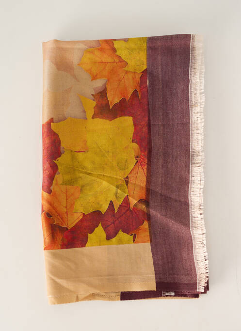 Foulard marron VIA LORENZO pour femme