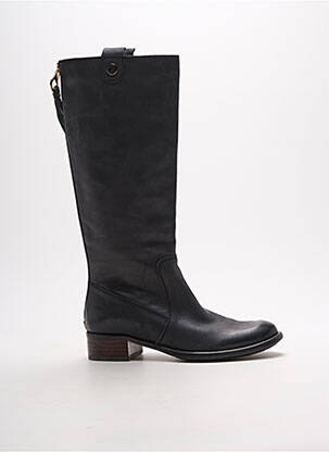 Bottes matière lisse talon plat jusqu'à 3cm noir METAMORF'OSE femme