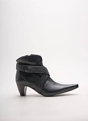 Bottines/boots tissage satiné talon de 4 à 6cm noir MYMA femme