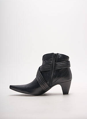 Bottines/boots tissage satiné talon de 4 à 6cm noir MYMA femme