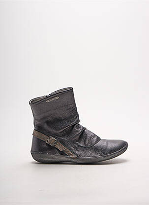 Bottines/boots tissage satiné talon plat jusqu'à 3cm gris BUGGY femme