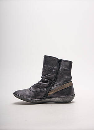 Bottines/boots tissage satiné talon plat jusqu'à 3cm gris BUGGY femme