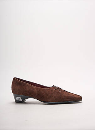 Ballerines tissage satiné talon plat jusqu'à 3cm marron SONATE femme