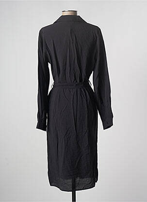Robe mi-longue manches longues manches longues noir OBJECT femme
