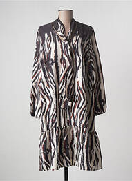 Robe mi-longue coupe fluide manches longues noir LOLA SANDRO  FERRONE femme