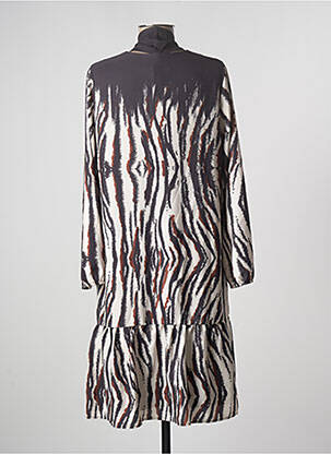 Robe mi-longue coupe fluide manches longues noir LOLA SANDRO  FERRONE femme