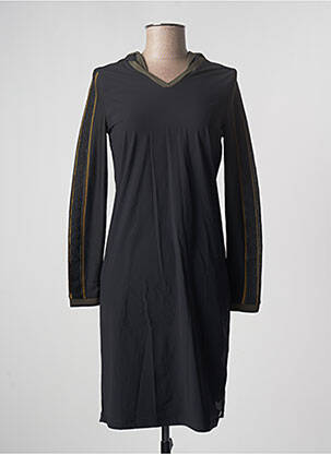 Robe courte manches longues manches longues noir HBT femme