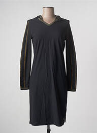 Robe courte manches longues manches longues noir HBT femme