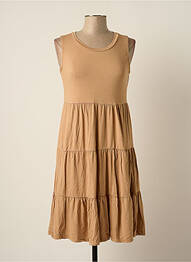 Robe mi-longue sans manche sans manche blanc PINK BLACK femme