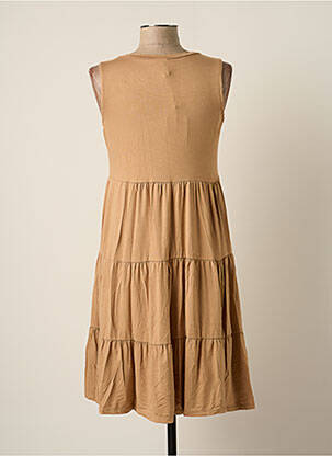 Robe mi-longue sans manche sans manche blanc PINK BLACK femme