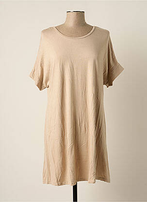 Robe courte manches courtes manches courtes beige LAMIAR femme
