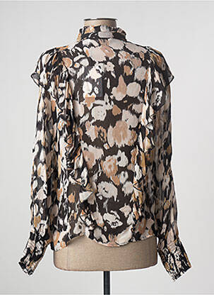Blouse légère et transparente manches longues noir B.YOUNG femme