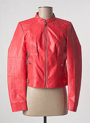 Veste simili cuir poches rouge VERO MODA femme