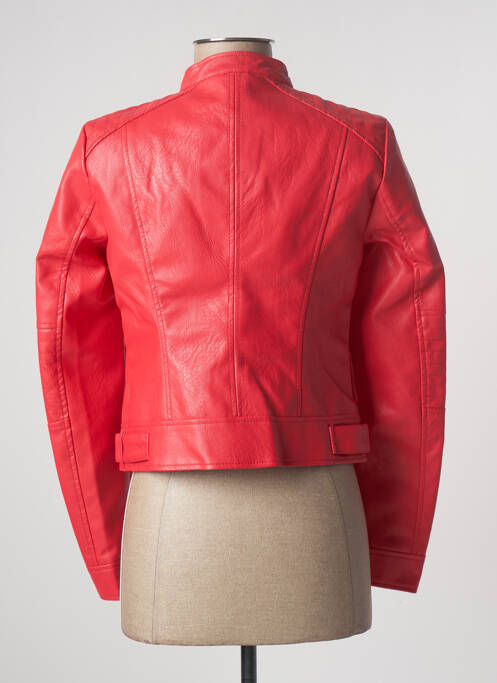 Veste simili cuir rouge VERO MODA pour femme