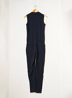 Combi-pantalon fermeture boutonnée sur le devant sans manche bleu HBT femme