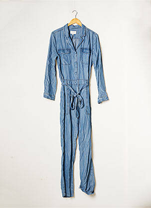 Combi-pantalon fermeture boutonnée sur le devant manches longues bleu LA PETITE ETOILE femme